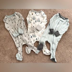 Baby boy footed sleepers